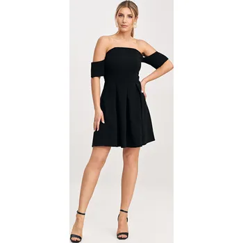 Dámské šaty Černé dámské šaty se spadlými rameny M1026 Black Velikost: L