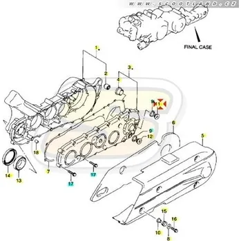 Suzuki Zátka převodové skříně Burgman 650 - vrchni 0924818004