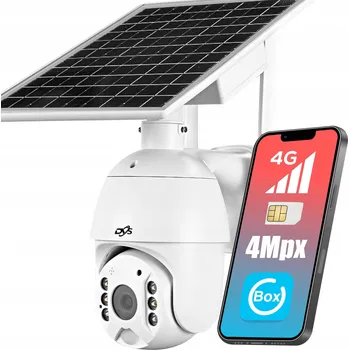 Solární otočná kamera na sim kartu. (Bezpečnostní. Solární kamera. Se slotem na sim kartu.)