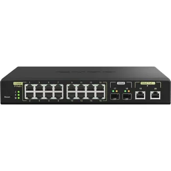 Switch QNAP switch QSW-M2116P-2T2S (16x2,5GbE,2x10SFP+,2x10GbE,16xPoE+,2xPoE++,280W)