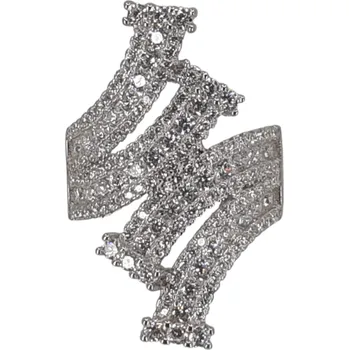 Prsten Stříbrný prsten Atana – Ag 925/1000, rhodiovaný, velký solitér Velikost prstenu: 57/18,1