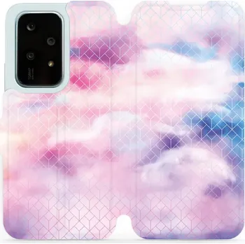 Pouzdro na mobilní telefon Flipové pouzdro Mobiwear - Honor 200 Lite - MR02S Vodovkové obrazce (Knížkové flip pouzdro, obal, kryt na mobil Honor 200 Lite - MR02S Vodovkové obrazce, materiál Umělá kůže + TPU - ochrana 360°, stojánek, silikonová vanička, magnetické zavírání)