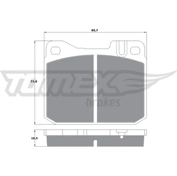 Brzdová destička Sada brzdových destiček, kotoučová brzda TOMEX Brakes TX 10-224