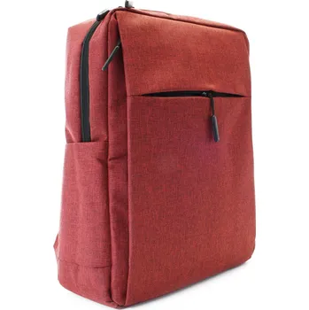 Městský batoh Červený moderní zipový batoh s USB portem Lisle