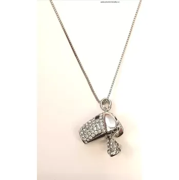 Náhrdelník Náhrdelník pes se SW krystalky (Řetízek s přívěskem pes)