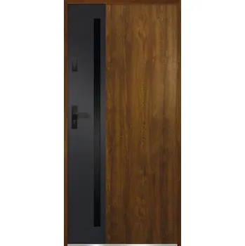 Vchodové dveře Kovové vchodové dveře S68 Arteo 90P dub zlatý otevírání dovnitř