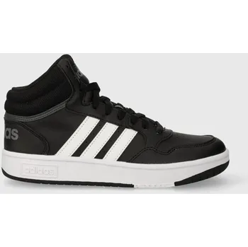 Dětská móda Dětské sneakers boty adidas Originals HOOPS 3.0 MID K GW0402 černá 99X, EUR 30