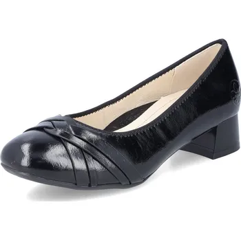 Dámské polobotky Kožené lodičky Rieker 45068-00 s vyměkčenou stélkou černá 38