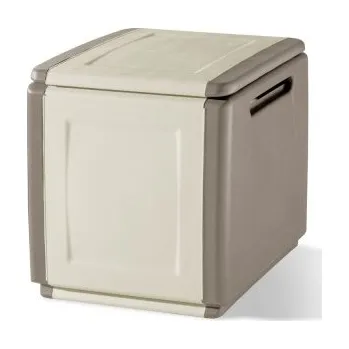 Zahradní úložný box Artplast Plastový úložný box Linea Cube 1dílný - béžovohnědá