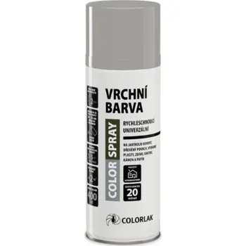 Barva ve spreji Colorlak Sprej Color, vrchní barva RAL9007 stříbrná lesklá, 400 ml