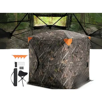 Přenosný Fotostan Akční Focení Divoké Zvěře Lovecká Kazatelna pro Myslivce Hunting Přistřešek Pruhledný z Vnitřku Výběr Variant 141cm
