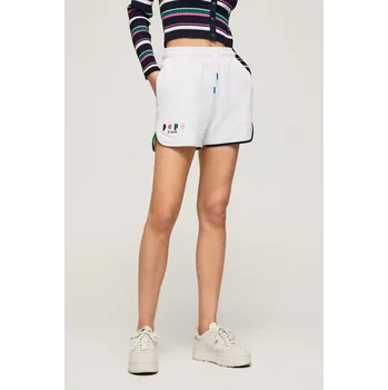 Dámské kraťasy Pepe Jeans Dámské kraťasy PEG SHORT Barva: bílá, Velikost: XS