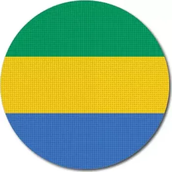 Vlajka Pelisport Gabonská vlajka kulatá ø 45 mm