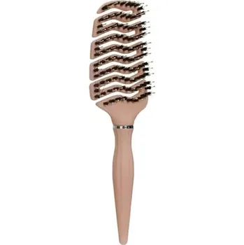 Antistatický kartáč na vlasy s kančími štětinami (4 barvy) Barva: Hnědá