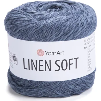 Galanterie YarnArt Linen soft 7316 modro-šedá