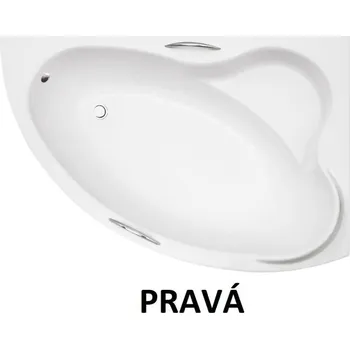 Vana Vana ADA 160x100x46,5 cm asymetrická rohová pravá s nožičkami bílá VANADA160P+OLVPINOZ