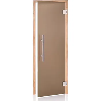 Dveře do sauny "A" Premium 7x21 Satin Bronze 690x2090 mm Olše