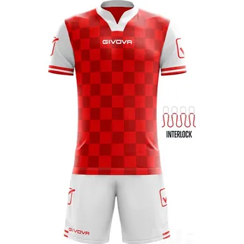 Komplet GIVOVA COMPETITION, barva 0312 bílá - červená, velikost M