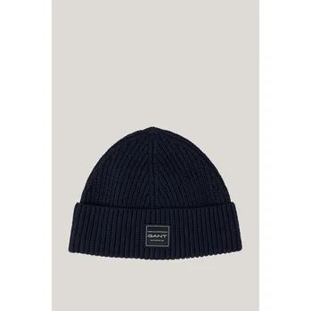 Kšiltovka ČEPICE GANT COTTON RIBBED BEANIE EVENING BLUE