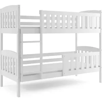 Postel BMS GROUP Dětská patrová postel Kubus - 2 osoby, 80x190 bez úložného prostoru a matrací – Bílá