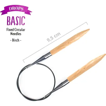 Nástroj na niť a příze Garnstudio DROPS Design Jehlice kruhové pevné DROPS Basic délky 60 cm v různých silách Síla jehlice: 20 mm, Délka jehlice (vč. lanka): 60 cm