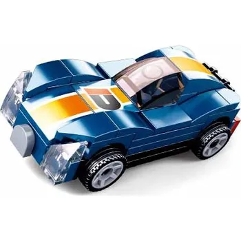 Stavebnice Sluban Sluban Power M38-B0801D Natahovací auto modrý sporťák M38-B0801D