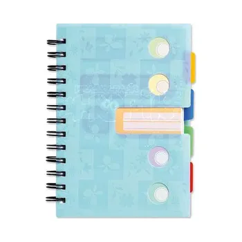 Sešit Argus Spirálový blok s rozřaďovačem světle modrý B6