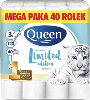 Toaletní papír Queen Delicate Limited Edition XXL 3vrstvý 40 ks