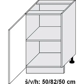 Koupelnový nábytek Dolní skříňka TITANIUM FINO ČERNÁ 50 cm