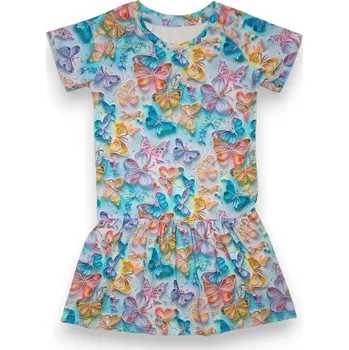 Dívčí šaty dosupliku Dívčí šaty motýli 110