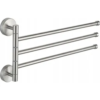 Držák na ručník Věšák s pohyblivým ramenem na kolíčky Mexen stříbrný