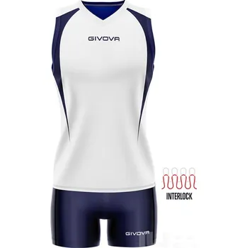 Dámský komplet GIVOVA SPIKE, barva 0304 bílá - tmavě modrá, velikost M