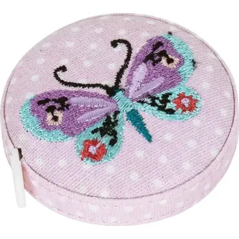 metr Svinovací metr s výšivkou Motýl 150 Cm (Tape measure : butterfly)