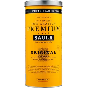 Káva Café Saula | káva z pečlivě vybraných zrn Café Saula - Káva Premium Original, zrno. plechovka 500 g