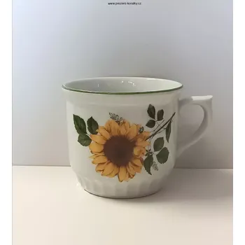 Porcelánový hrnek slunečnice (Porcelánový hrnek se slunečnicí)