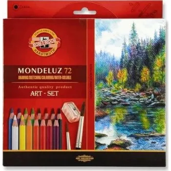 Pastelka Akvarelové Pastelky Koh-I-Noor Mondeluz 72 + štětec