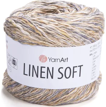Galanterie YarnArt Linen soft 7407 hnědá melange