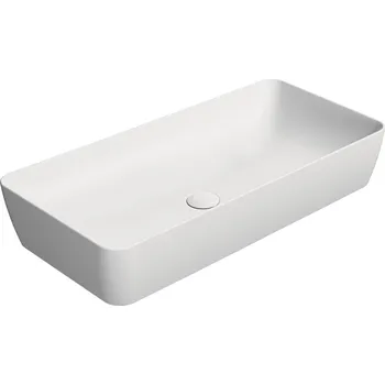 Umyvadlo GSI NUBES keramické umyvadlo na desku 80x40cm, bílá mat, 904009