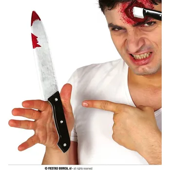 Karnevalový doplněk Guirca Fiestas Španělsko Zakrvavený kuchyňský nůž