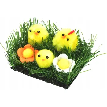 Obraz Velikonoční figurka plast s květinami 3,5 cm