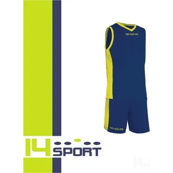 Basketbalový dres GIVOVA POWER vel. 3XS, barva 0407 tmavě modrá - žlutá, velikost 3XS