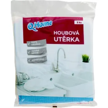 Utěrka Q Home houbová utěrka (5ks/bal)