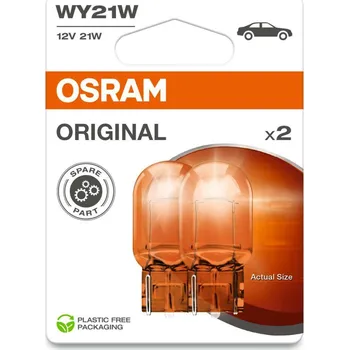 Autožárovka OSRAM WY21W 12V 21W WX3x16d žlutá blistr 2ks 7504-2BL