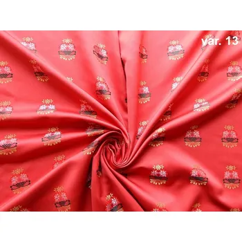 HEDVA ČESKÝ BROKÁT Ondriba 160 krojový brokát HVOZDÍK vínová | 13