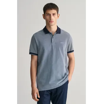 Pánská košile POLOKOŠILE GANT 4-COL OXFORD SS PIQUE DUSTY BLUE SEA