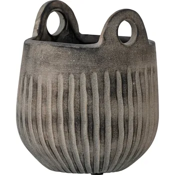 Květináč BLOOMINGVILLE Šedý květináč Lagos z keramiky