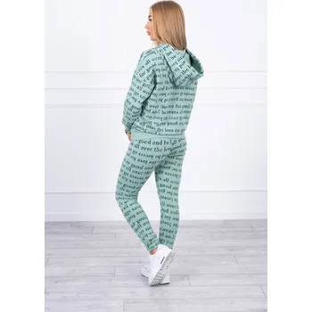 Tištěná sada tmavě mátová UNI