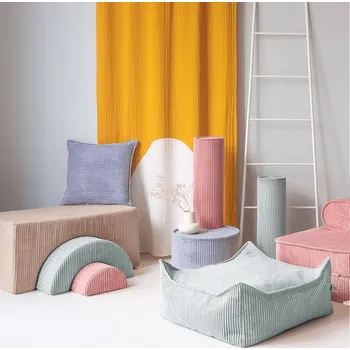 Dekorace do dětského pokoje WIGIWAMA Bubblegum Square Ottoman Peppermint Green