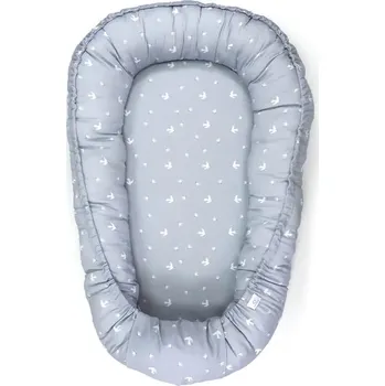 Hnízdečko pro miminko SOFTELLO Hnízdečko Ptáčci Šedomodrá