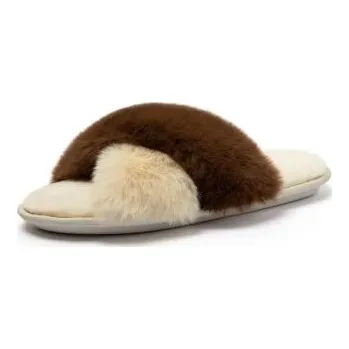 Dámské pantofle Mishansha dámské/dětské plyšové domácí pantofle 34/35